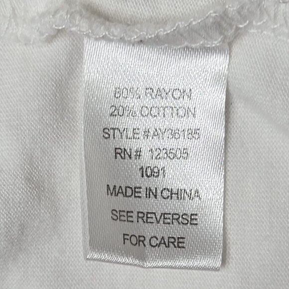 Heart and Hips Crop Top Womens Juniors Small White Oversized Short Sleeve - Picture 10 of 11